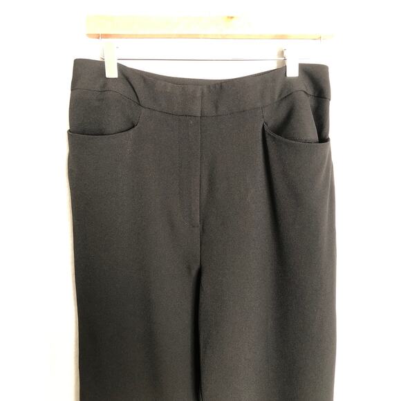 Calvin Klein Women's Size 12 Crepe High Waist Wide Leg Pant Black NEW - Picture 3 of 8